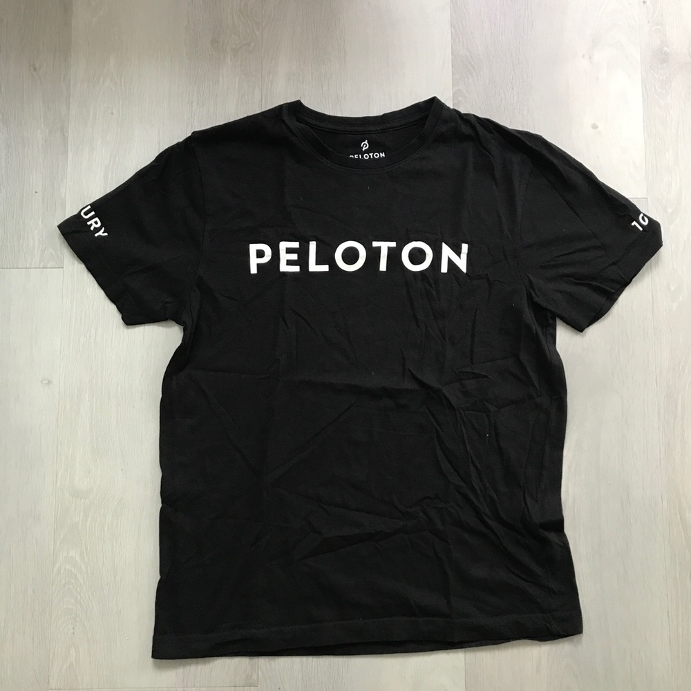 PELOTON BLACK T SHIRT SHORT SLEEVE CREW WOMENS SMALL